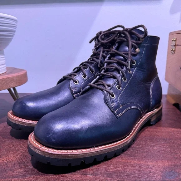 Truman Plain Toe 79 Last in Navy Horserump - Picture 2 of 15